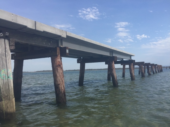 Long jetty stage one and two piling headstock and deck installation two