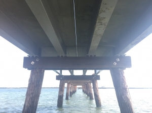 Long jetty stage one and two piling headstock and deck installation three