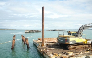 Long jetty update piling headstock and deck installation two